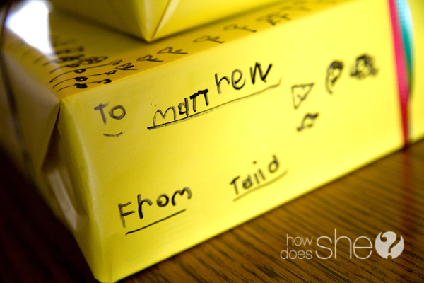 Personalize your wrapping paper