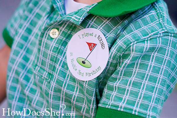 Golf Themed Birthday Party