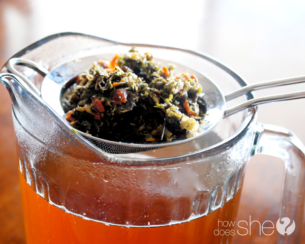 making your own herbal tea