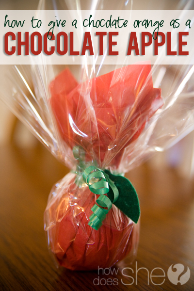 chocolate orange as a chocolate apple