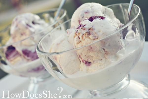 lemon blueberry ice cream
