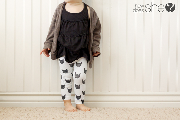 Hand-Stamped Leggings