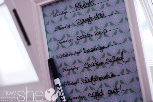  DIY Menu Planner