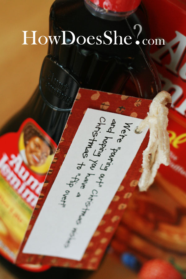 #24 Neighbor Christmas Gift Idea – Pancake and Syrup