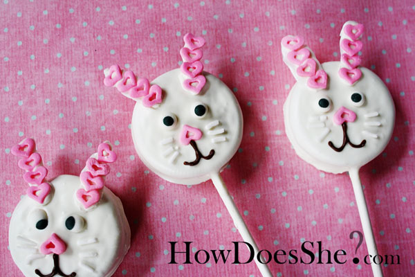Easter Oreo Cookie Suckers