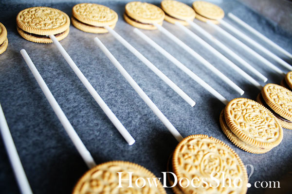Easter Oreo Cookie Suckers
