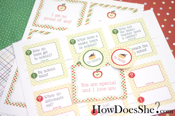 Adorable and free lunch box printables