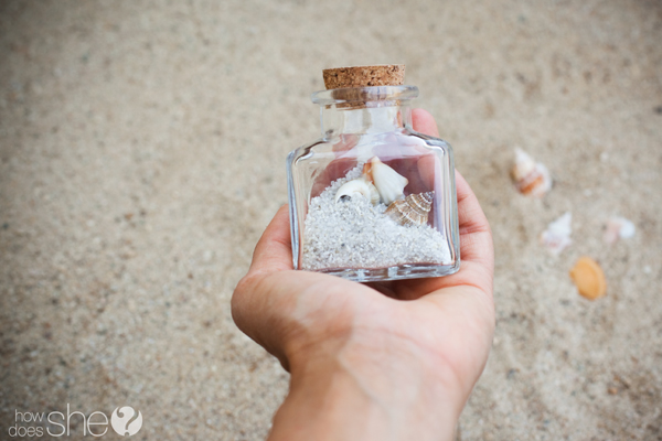 Seashells in a jar