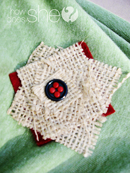 ric rac burlap and felt accessories