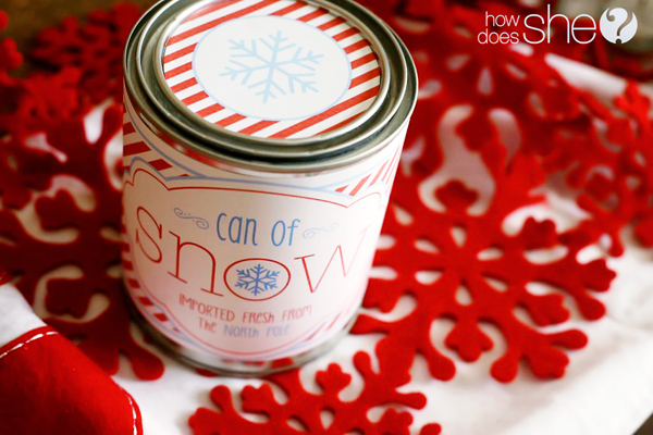 Make a can of snow