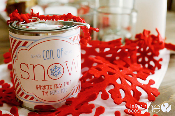Make a can of snow