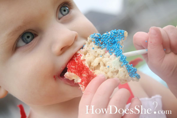 rice crispie Stars On A Stick