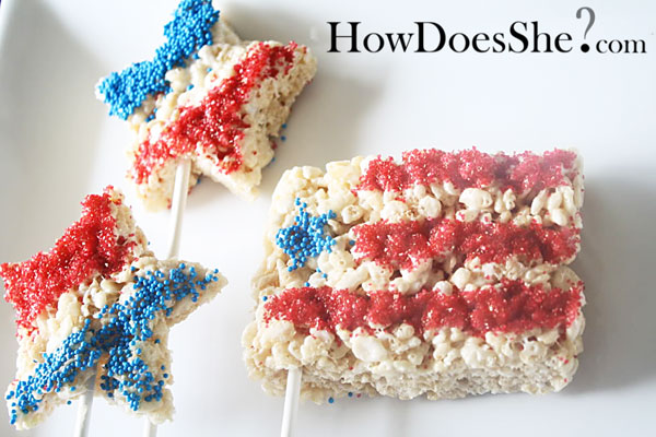 rice crispie Stars On A Stick