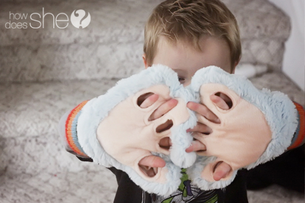 tickle monster book and hands