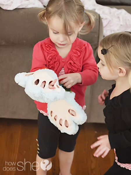 tickle monster book and hands