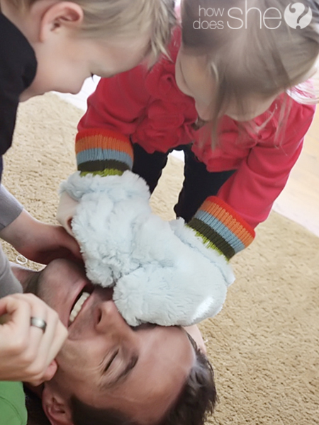 tickle monster book and hands